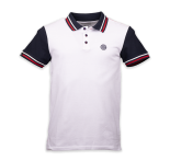 Men's white polo shirt
