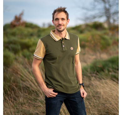 Obut men's khaki polo shirt