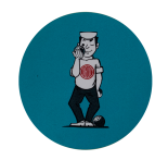 Autocollant turquoise mascotte vintage Autocollant turquoise mascotte vintage
