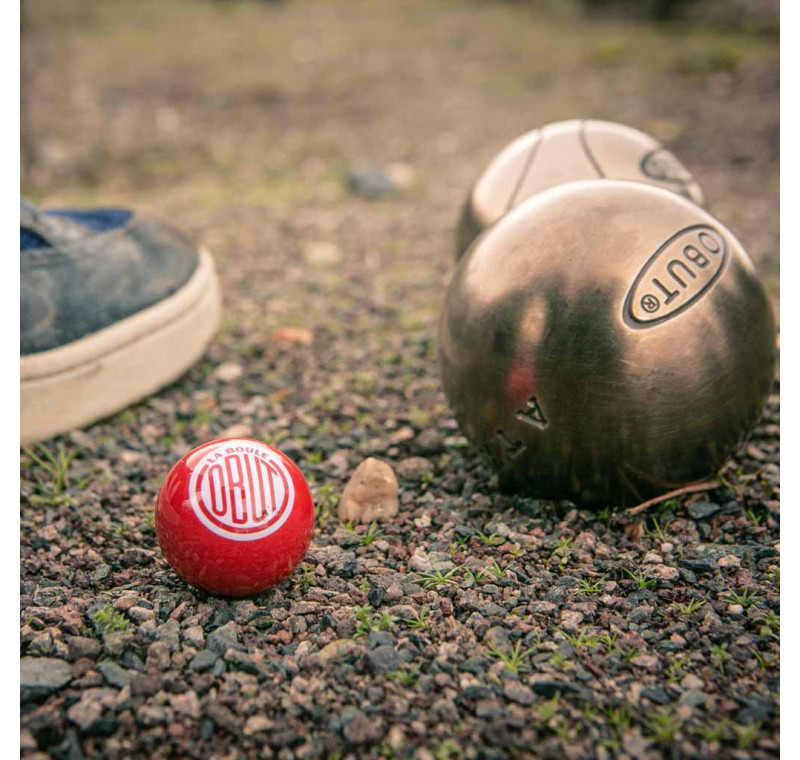 Vintage rood petanquebut Vintage rood petanquebut
