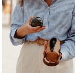 Camel coloured bag made from natural materials