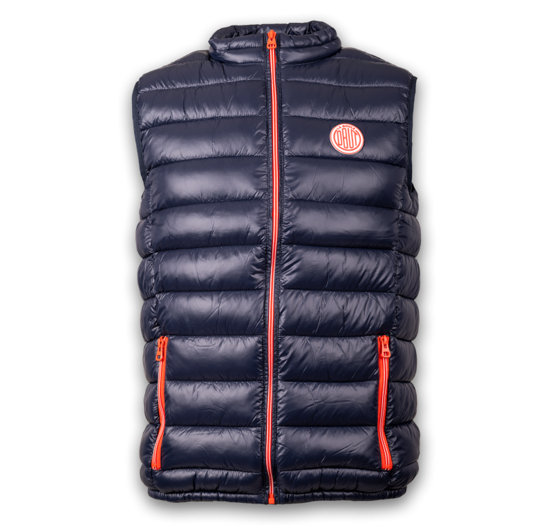 Blauw mouwloos donsjack Blauw mouwloos donsjack