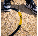 Cercle de pétanque pliant noir et jaune