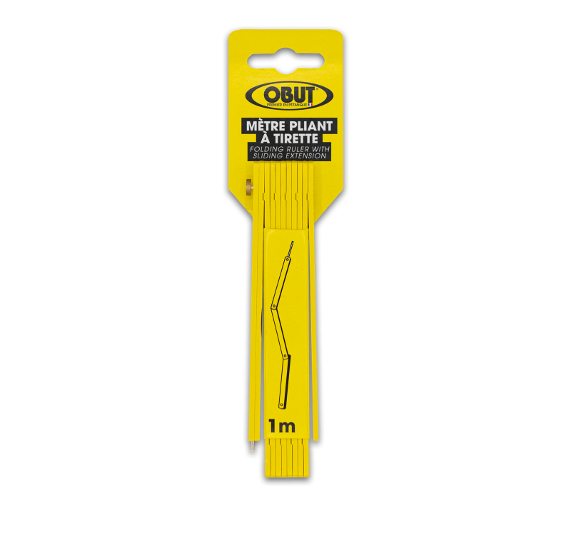 Yellow folding ruler