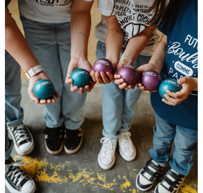 Obut Kids Boules Indoor Outdoor – Sparkly Purple Obut Kids Boules Indoor Outdoor – Sparkly Purple