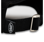Schwarze Cap mit Vintage-Logo in Senfgelb