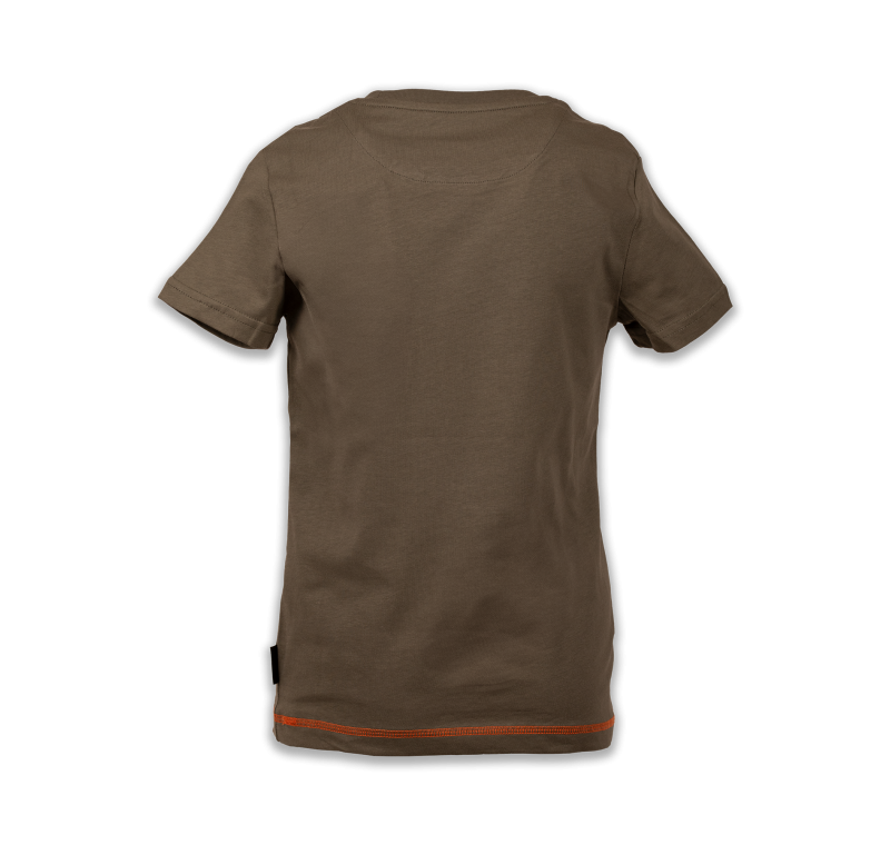 Tee-shirt enfant kaki logo vintage orange Tee-shirt enfant kaki logo vintage orange