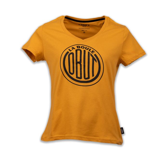 Dames-T-shirt in mosterdgeel Dames-T-shirt in mosterdgeel