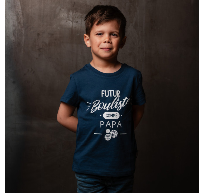 Blaues Kinder-T-Shirt für zukünftige Boule-Profis Blaues Kinder-T-Shirt für zukünftige Boule-Profis