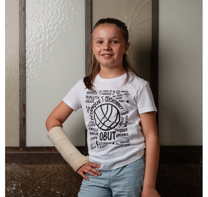 Children's white graffiti T-shirt Children's white graffiti T-shirt