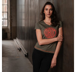 Kaki dames-T-shirt Kaki dames-T-shirt