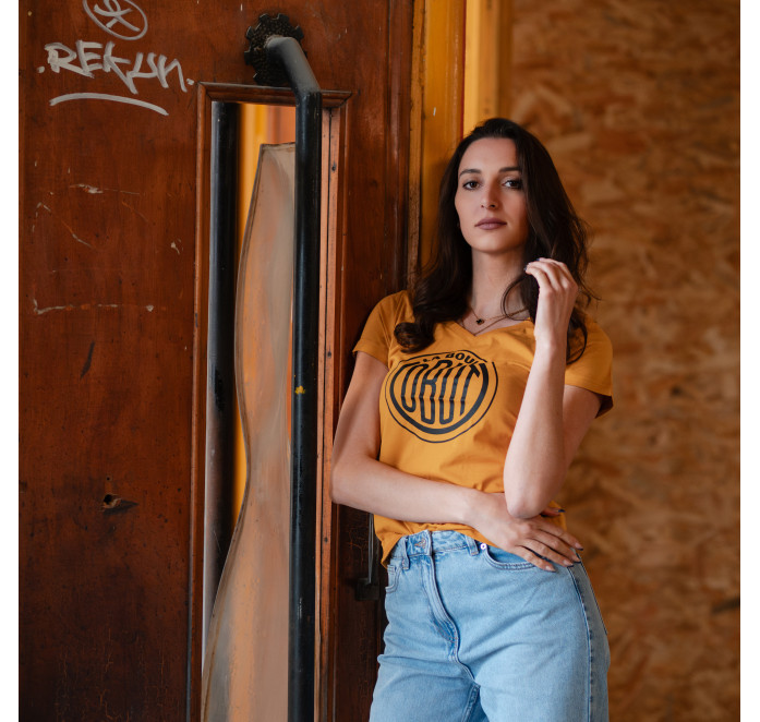 Tee-shirt femme moutarde Tee-shirt femme moutarde