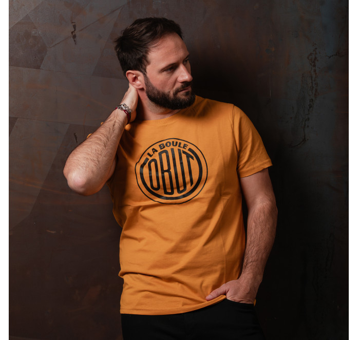 Heren-T-shirt in mosterdgeel Heren-T-shirt in mosterdgeel
