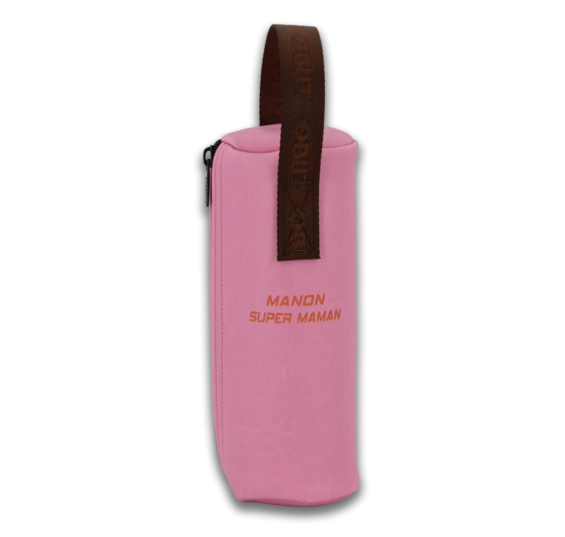 Pink bag made from natural materials