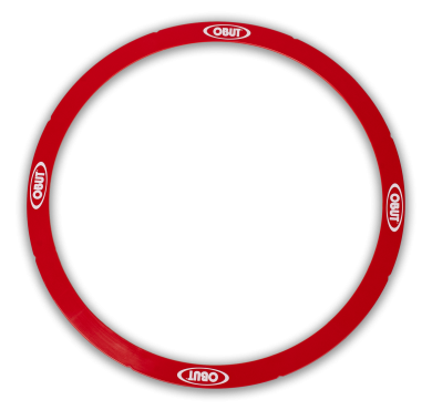Cercle de pétanque rigide rouge