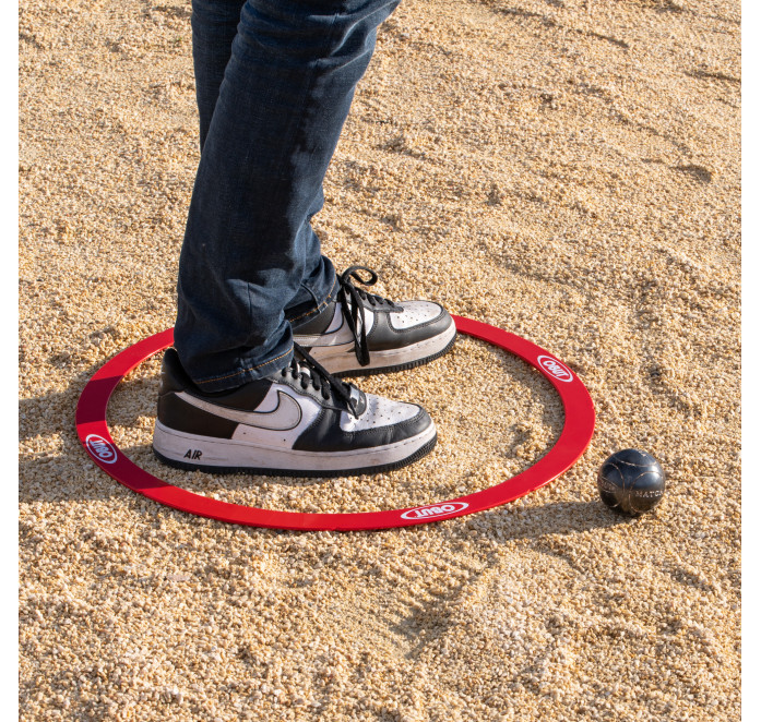 Cercle de pétanque rigide rouge