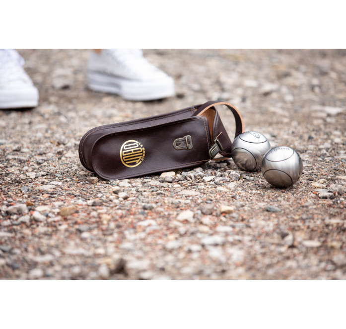 Ledertasche im Vintage-Look braun