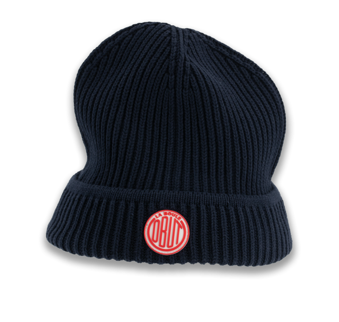 Blauwe muts met vintage Obut-logo Blauwe muts met vintage Obut-logo