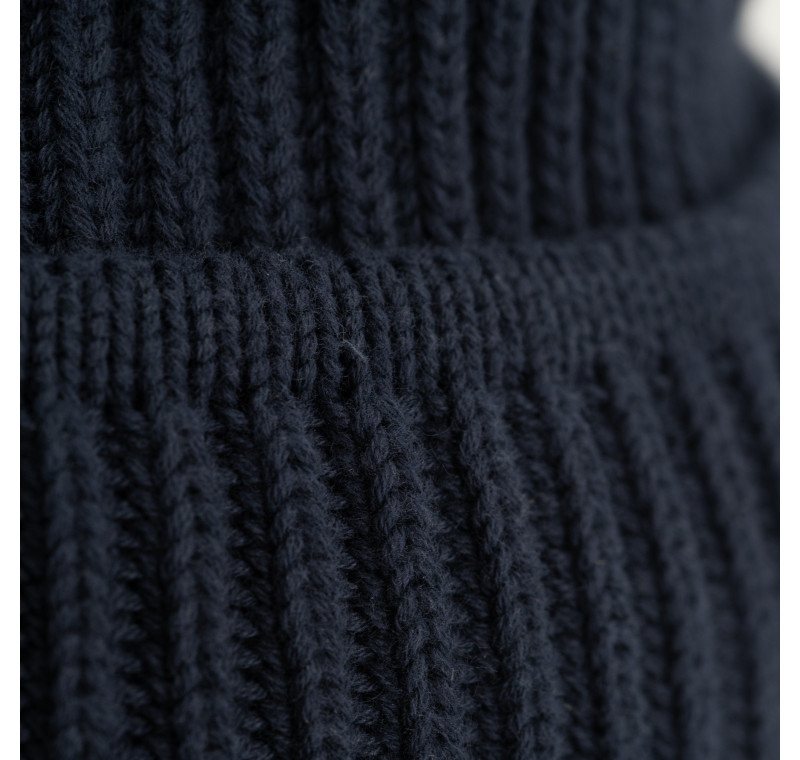 Blue beanie with vintage Obut logo