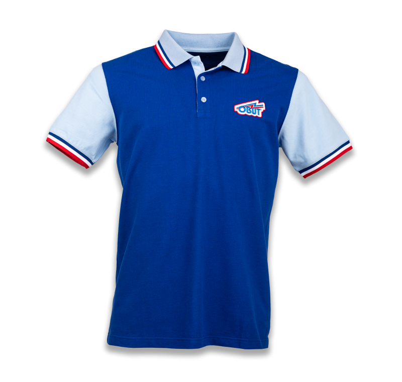 Polo homme bleu logo rétro Polo homme bleu logo rétro