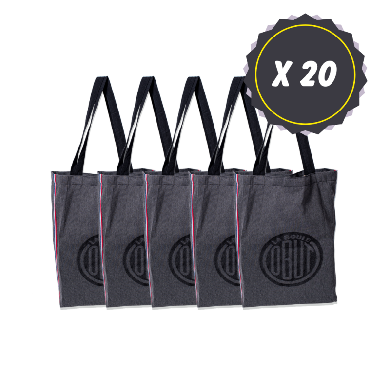 Lote de 20 totebags con fuelle Obut Lote de 20 totebags con fuelle Obut
