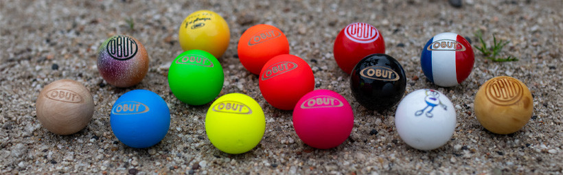 Obuts sortiment av lillklot för pétanque